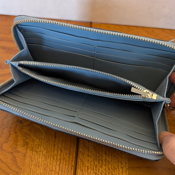 Coach Varsity Stripe Accordion Zip-Around Wallet - Picture 2 of 2